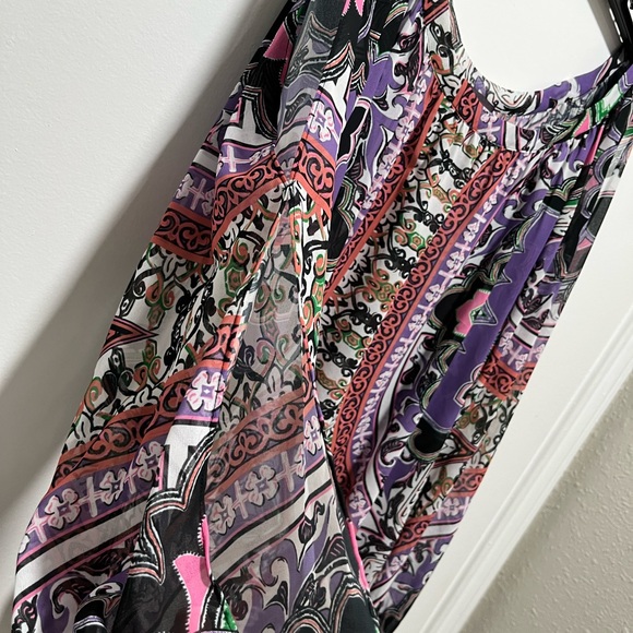 Hale Bob Women’s Tunic Open Sleeves Sheer Large - Picture 2 of 9